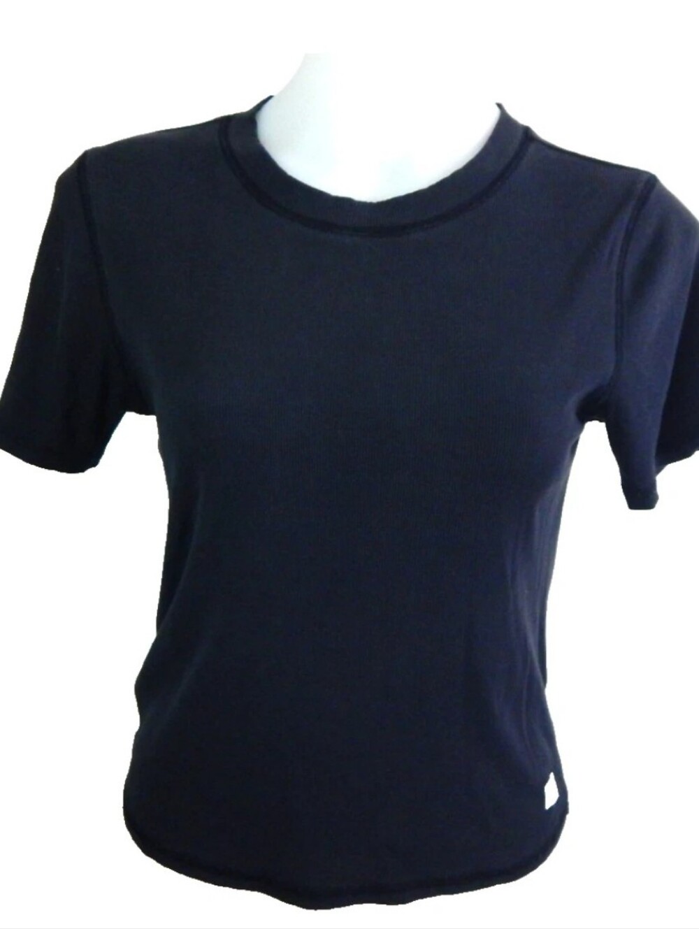 Vuori Pose Ribbed Crop Tee - Picture 1 of 3
